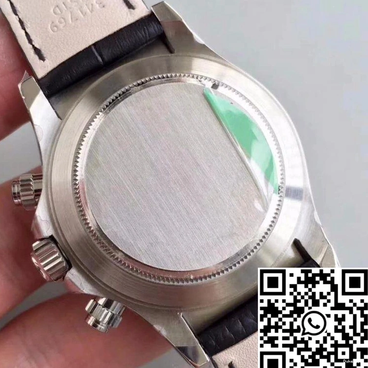 Factory Rolex Cosmograph 116520 Strap Leather Daytona JH Black 0213